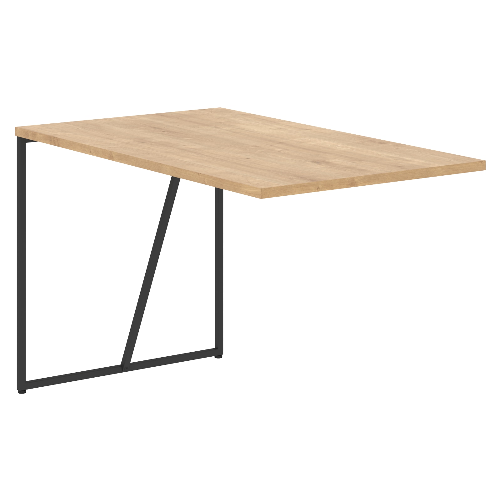 LB 127 Брифинг-приставка LB 127 Дуб Бофорд/Черный 1200х700х750 LOFTIS