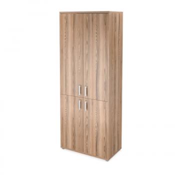 НТ-580 Стеллаж (800Х445Х2050) с НТ-600.2 и НТ-601.2 ЛДСП дверьми дуб сафари