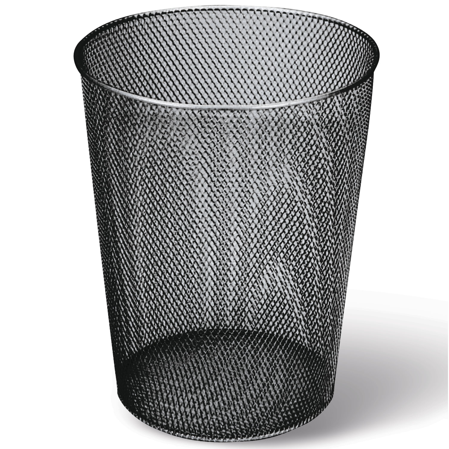 Корзина для бумаг, 9 л, металлическая, черная, BRAUBERG