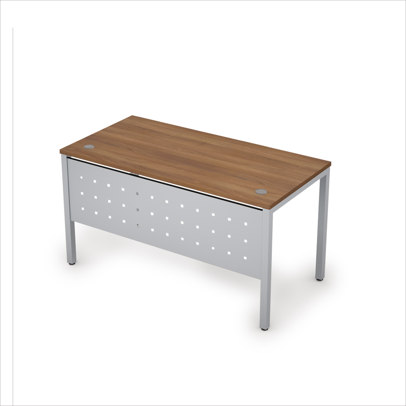 6МК.064 Стол рабочий с экраном из металла (1600*600*750)