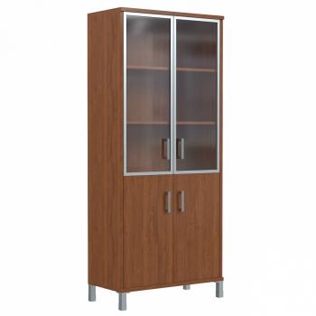 ШКАФ ШИРОКИЙ С ГЛУХОЙ И СТЕКЛЯННОЙ В АЛ,РАМЕ ДВЕРЬМИ В 430,4 (900X450X2054)