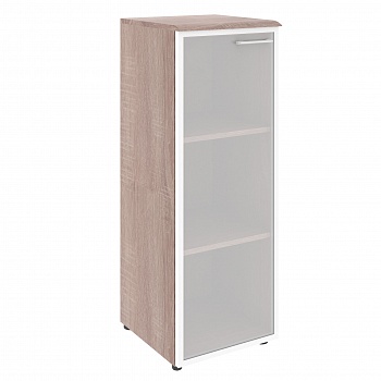 ШКАФ КОЛОНКА СО СТЕКЛЯННОЙ ДВЕРЬЮ В АЛЮМИНИЕВОЙ РАМЕ И ТОПОМ WMC 42.7 (L/R) (425*410*1184)