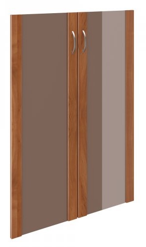 МДФ КН-4.5 Комплект стеклянных тонированных дверей в рамке(792X18X1140)