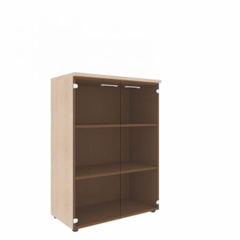 XMC 85,2 Шкаф со стеклянными дверьми и топом  (856Х452Х1190)бук тиара