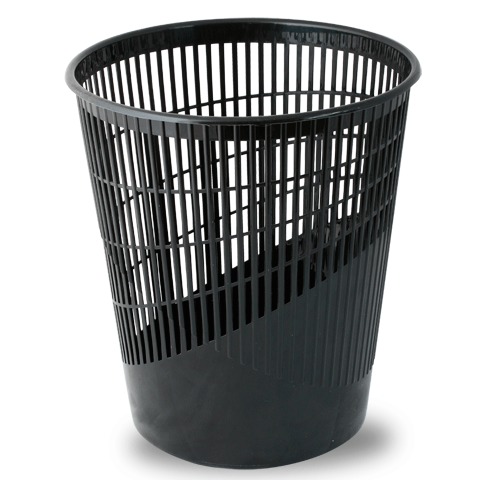 Корзина для бумаг, 11 л, сетчатая, черная, BRAUBERG