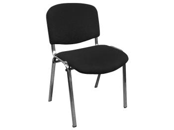 ИЗО / ХРОМ офисный стул ткань черная