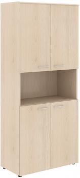 ШКАФ С 2-МЯ КОМПЛЕКТАМИ ГЛУХИХ МАЛЫХ ДВЕРЕЙ И ТОПОМ WHC 85,4 (850*410*1949) Бук Тиара