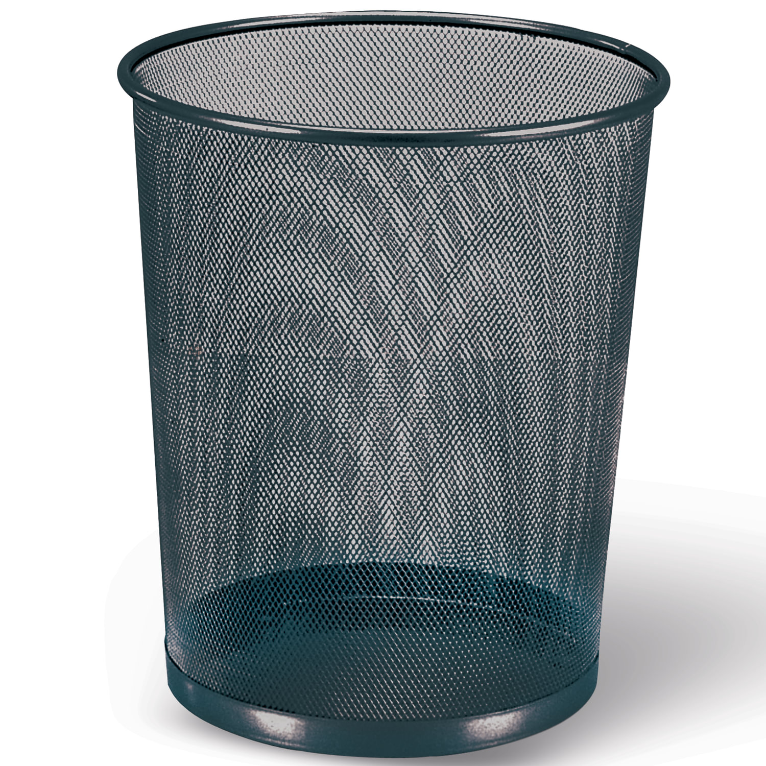 Корзина для бумаг БОЛЬШАЯ, 20 л, металлическая, черная, BRAUBERG