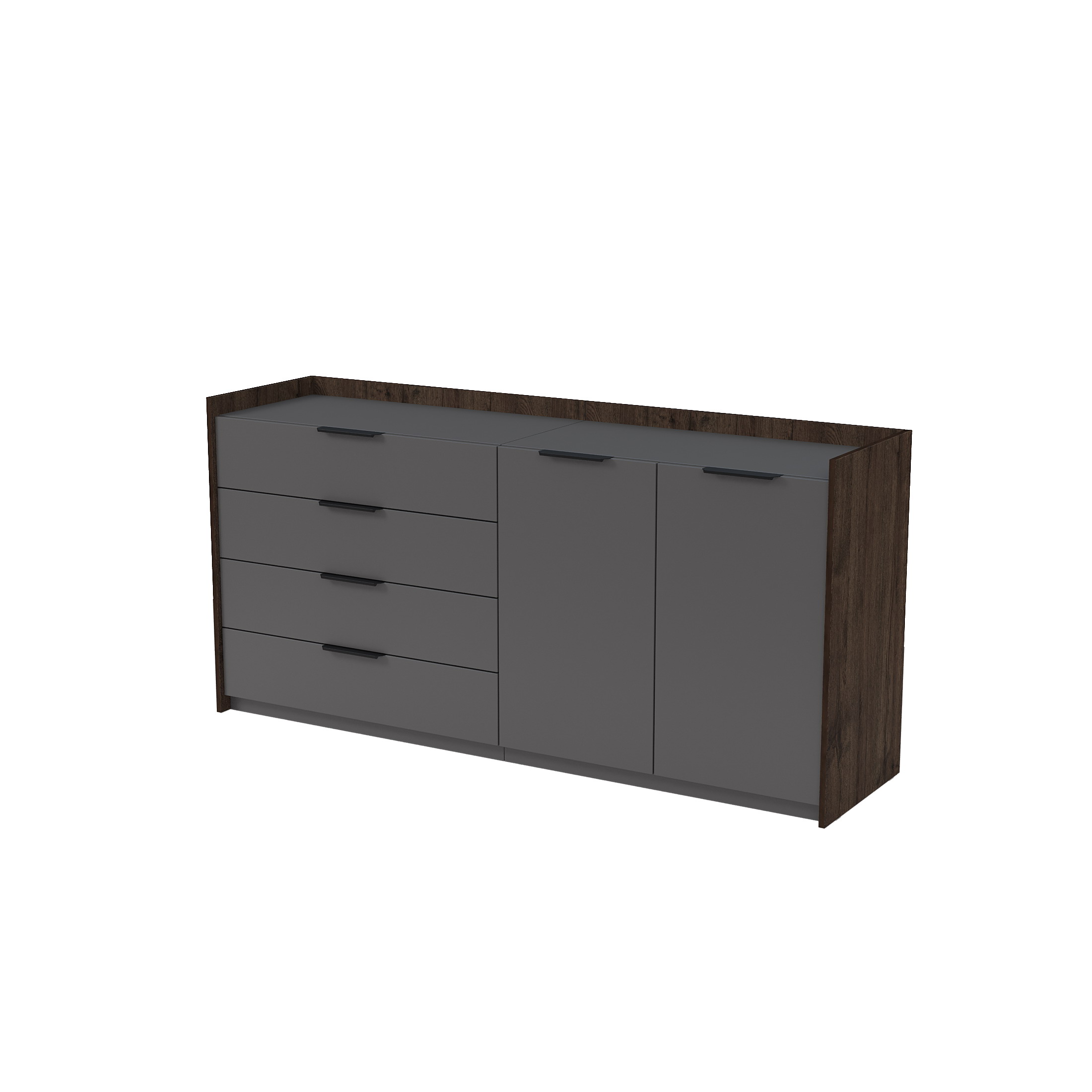 15ТДС.801 Тумба двусоставная, с ящиками (метаб) (1768*460*860)