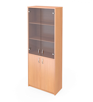 А-310 стеллаж  +  А-СТЛ310 ТОН двери стеклянные  (770Х370Х2000)