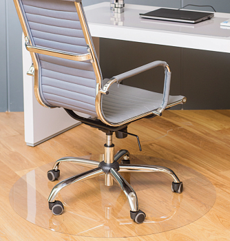 Коврик защитный напольный, поликарбонат, КРУГ диаметр 100 см, глянец, толщина 1 мм