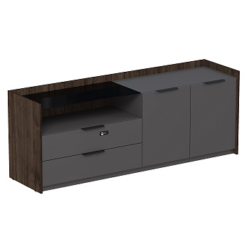 15ТОДС-КЗ.618 Тумба опорная, двусост, с ящ (метаб), с код замком (универс: прав/лев) (1768*460*670)