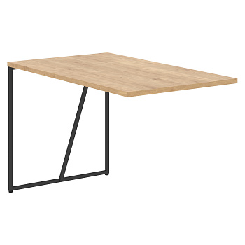 LB 127 Брифинг-приставка LB 127 Дуб Бофорд/Черный 1200х700х750 LOFTIS