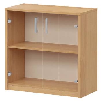 А-302 стеллаж +  А-СТЛ302 двери стеклянные(770Х370Х850)