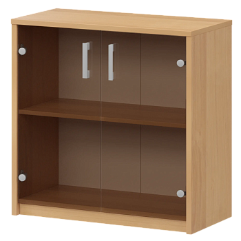 А-302 стеллаж +  А-СТЛ302 ТОН. двери стеклянные (770Х370Х850)