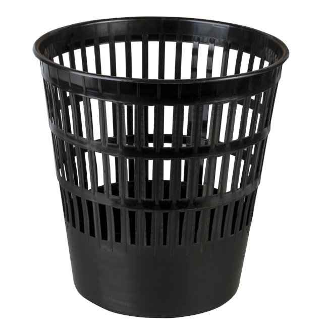 Корзина для бумаг БОЛЬШАЯ, 16 л, сетчатая, черная, BRAUBERG