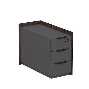 15ТОУЯ-КЗ-ШД.609 Тумба опорная, угл, с ящ, с код замком (универс: прав/лев) (884*404*670)