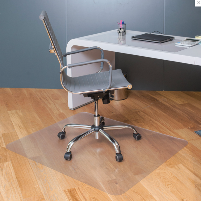 Коврик защитный напольный, поликарбонат, 90х120 см, шагрень, толщина 1,8 мм